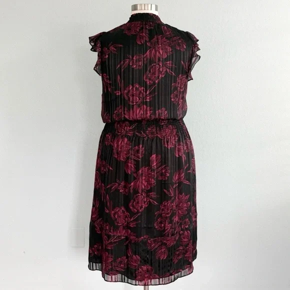 WHBM Smocked Waist Ruffle Midi Dress NWT - Picture 11 of 16